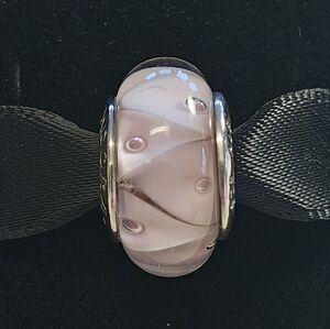 Authentic Retired Pandora Rose Murano Looking Glass Charm - 790922